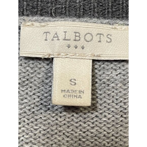 Talbots Wool Blend Crewneck Sweater With Contrasting Sleeves SIZE-SMALL - Picture 2 of 8